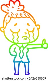 dibujo de una empresaria llorando por caricatura
