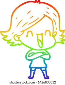 dibujo de una caricatura de una mujer riéndose