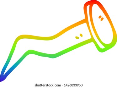 rainbow gradient line drawing cartoon brass nail