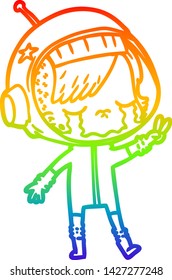 dibujo de una astronauta llorando con caricatura