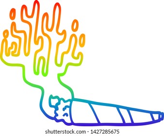 Regenbogengradientenzeichnung eines Cartoons