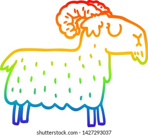 Regenbogen-Farbverlauf-Zeichnung einer stur