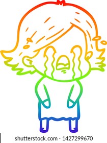 dibujo de una caricaturista llorando