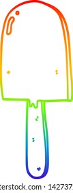 rainbow gradient line drawing of a cartoon lollipop