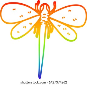 Regenbogen-Farbverlauf-Zeichnung eines Cartoons riesiges Insekt
