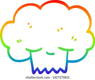 Regenbogengradientenzeichnung einer Cartoon-Explosionswolke