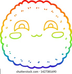 Regenbogengradientenzeichnung eines Keks