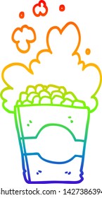 dibujo de una palomita de dibujos de una línea de gradiente de arco iris