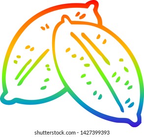 Regenbogengradientenzeichnung eines Cartoonblattes