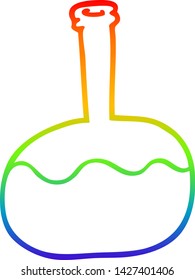 rainbow gradient line drawing of a cartoon experiment potions