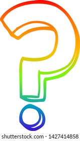 Regenbogengradientenzeichnung eines Fragezeichens