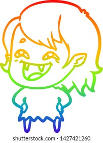 dibujo de una caricatura de una chica vampiresa riéndose