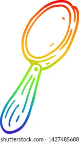 dibujo de la línea de gradiente del arco iris de una lupa de dibujos animados