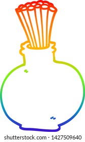dibujo de una cola de gradiente de arco de dibujos animados de palos
