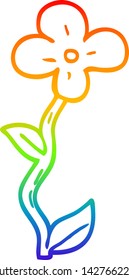 Regenbogengradientenzeichnung eines Cartoon-Blumentopfes