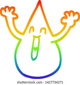 dibujo de una gota de sangre de dibujos de degradado de arco iris