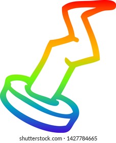 line gradient rainbow cartoon