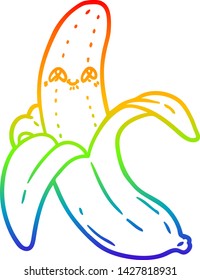 dibujo de una caricatura de una loca banana feliz