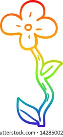 dibujo de una flor de dibujos animados con gradiente de arco iris