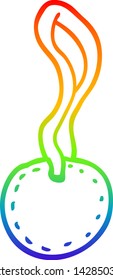 dibujo de una medalla deportiva de dibujos animados con gradiente arco iris