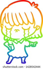 dibujo de una caricaturista llorando