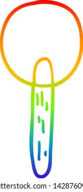 rainbow gradient line drawing of a cartoon candy lollipop