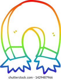 Regenbogengradientenzeichnung eines Cartoon-Magneten
