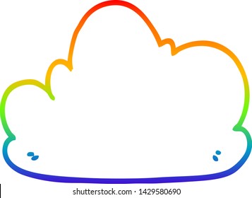 Regenbogengradientenzeichnung einer Cartoonwolke