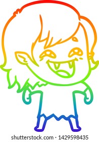 dibujo de una caricatura de una chica vampiresa riéndose