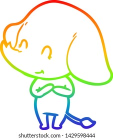 rainbow gradient line drawing of a cartoon illustration
