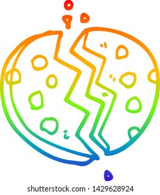 Regenbogengradientenzeichnung eines Cartoons