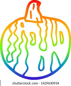 dibujo de línea de gradiente de arco iris de una melodía de dibujos animados