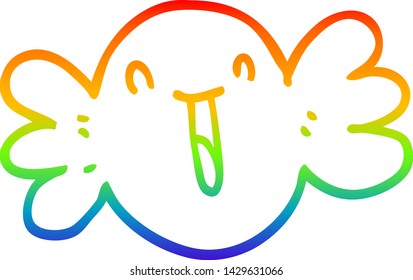 dibujo de una caricatura de caricatura feliz con gradiente