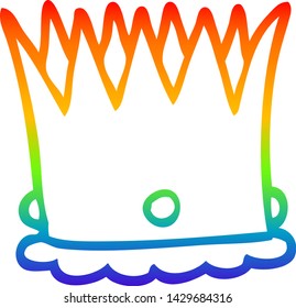 Regenbogen-Farbverlauf-Zeichnung einer königlichen Kronenkrone