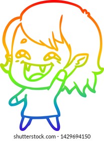 dibujo de una caricatura de una chica vampiresa riéndose