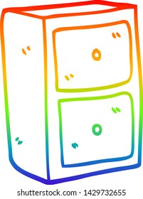dibujo de línea de gradiente de arcoiris de una caricatura de dibujos estacionarios