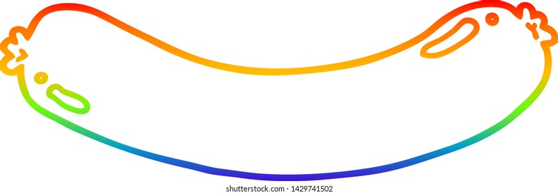 dibujo de una salchicha de dibujos de degradado de arco iris