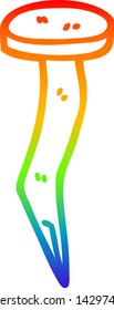 cartoon nail rainbow gradient