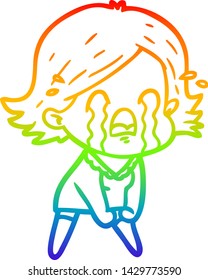 dibujo de una caricaturista llorando