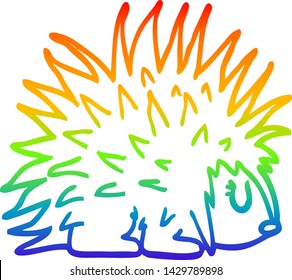 dibujo de una línea de gradiente de arcoiris de dibujos animados