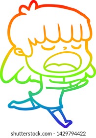 dibujo de una caricatura de una mujer hablando fuerte