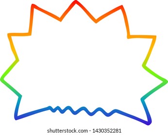 Regenbogen-Farbverlauf-Zeichnung einer Cartoon-Big-Bang-Explosion