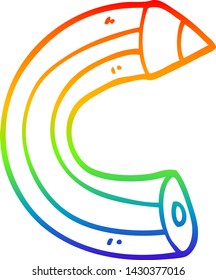 rainbow gradient line drawing of a cartoon colored pencil