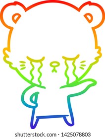 Regenbogengradientenzeichnung eines weinenden Polarbären