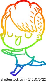 dibujo de una linda caricaturista con corte de pelo hipster