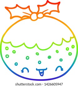 Regenbogen-Farbverlauf-Zeichnung eines süßen Cartoons