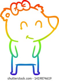 dibujo de una caricatura de oso polar femenino
