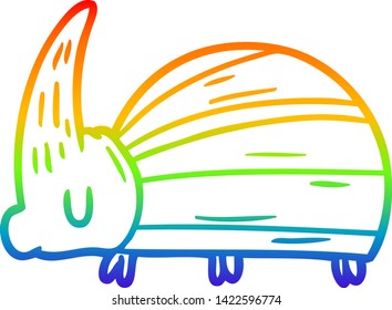 Regenbogen-Farbverlauf-Zeichnung eines Riesenkäfer-Cartoon