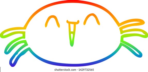 rainbow gradient line drawing of a halloween spider