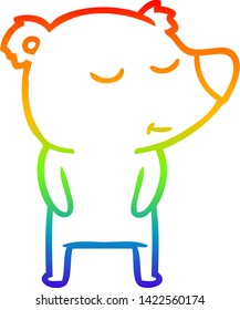 Regenbogengradientenzeichnung eines glücklichen Polarbären